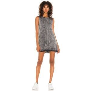 NWT Michael Lauren Gilly Dress Size L Onyx Mineral Black Shift Rayon Casual
